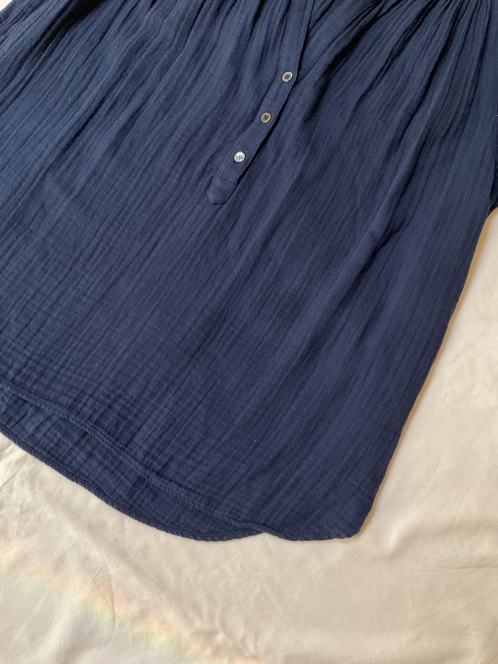 Xirena Navy Cotton Gauze Blouse Top - Picture 8 of 8
